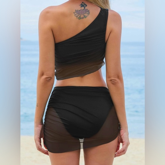 CUPSHE Women's Bikini Sets Two Piece Bathing Suit One Shoulder Asymmetrical NWT - Picture 2 of 6